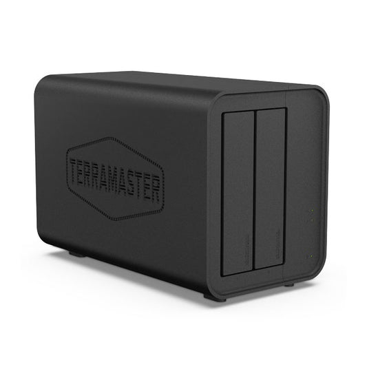 TERRAMASTER F2-424 NAS Storage 2Bay - N95 Quad-Core CPU, 8GB DDR5 RAM, 2.5GbE Port x 2, Network Attached Storage with High Performance (Diskless)